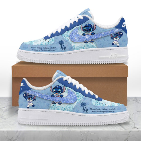 Tubopro Los Angeles Dodgers x Stitch Air Low-Top Sneakers Shoes For Men And Women - Image 3