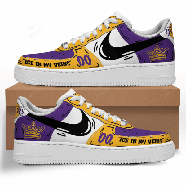 Tubopro Los Angeles Lakers Air Low-Top Sneakers Shoes For Men And Women - Image 2