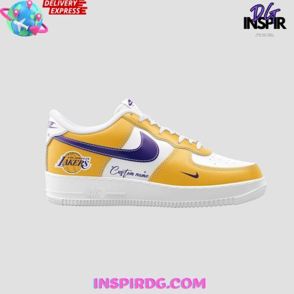 Tubopro Los Angeles Lakers Air Low-Top Sneakers Shoes For Men And Women - Image 2