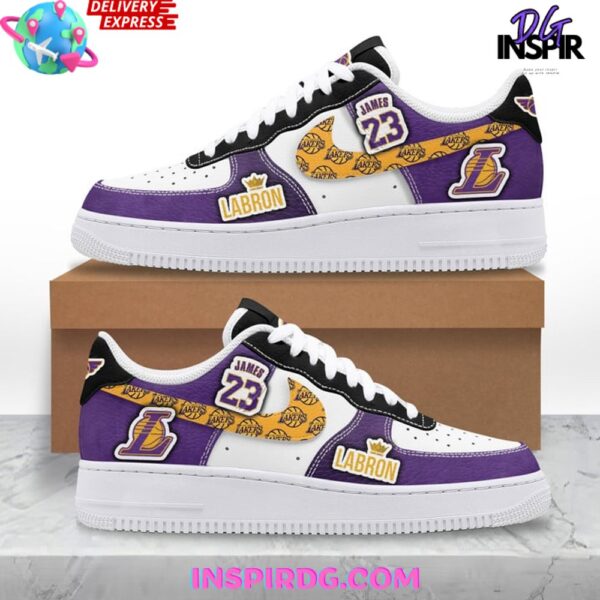 Tubopro Los Angeles Lakers Air Low-Top Sneakers Shoes For Men And Women - Image 2