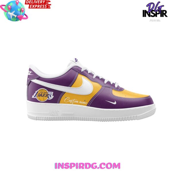 Tubopro Los Angeles Lakers Air Low-Top Sneakers Shoes For Men And Women - Image 3