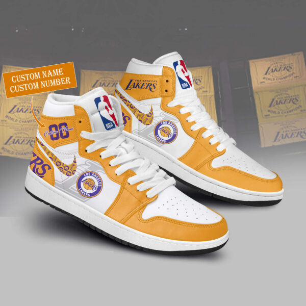 Tubopro Los Angeles Lakers AJ1 High Sneakers Shoes For Men And Women