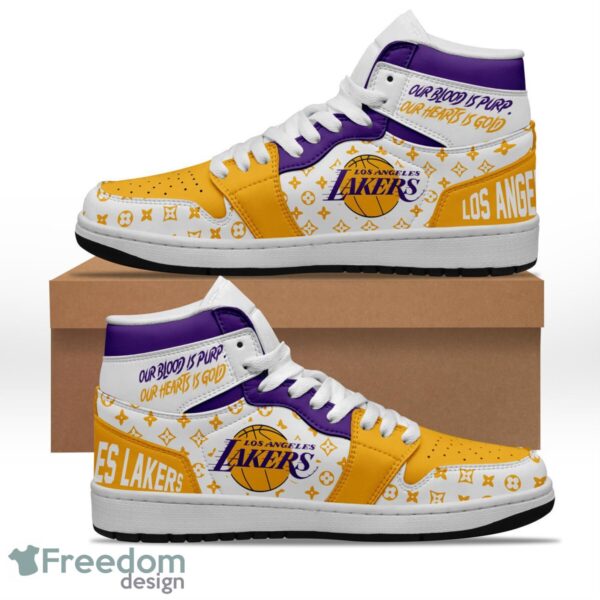 Tubopro Los Angeles Lakers AJ1 High Sneakers Shoes For Men And Women