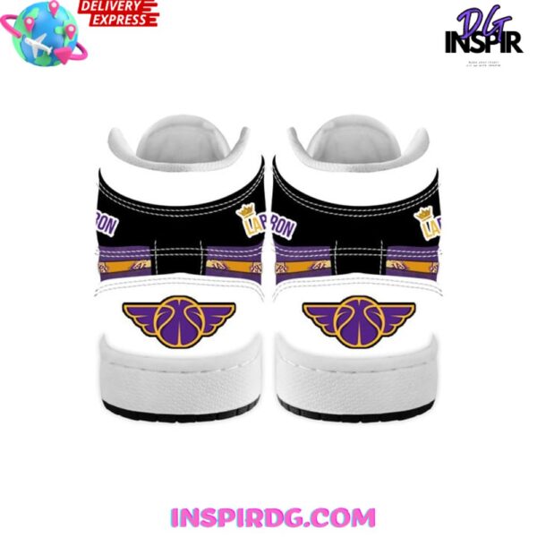 Tubopro Los Angeles Lakers AJ1 High Sneakers Shoes For Men And Women - Image 4