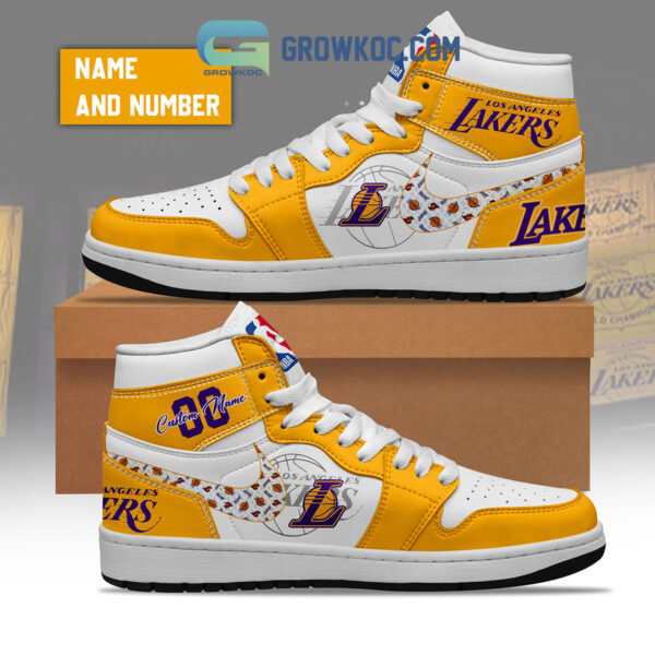 Tubopro Los Angeles Lakers AJ1 High Sneakers Shoes For Men And Women