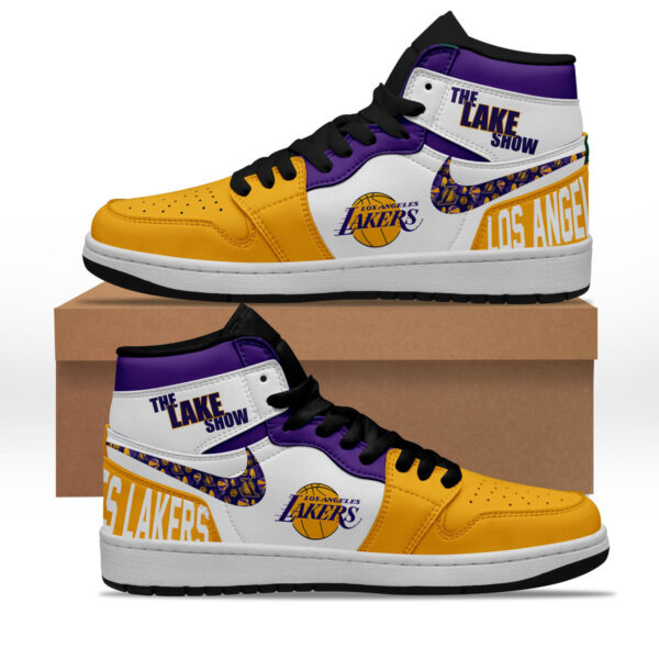 Tubopro Los Angeles Lakers AJ1 High Sneakers Shoes For Men And Women