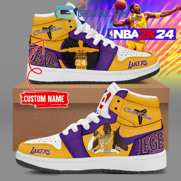 Tubopro Los Angeles Lakers AJ1 High Sneakers Shoes For Men And Women