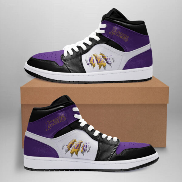 Tubopro Los Angeles Lakers AJ1 High Sneakers Shoes For Men And Women