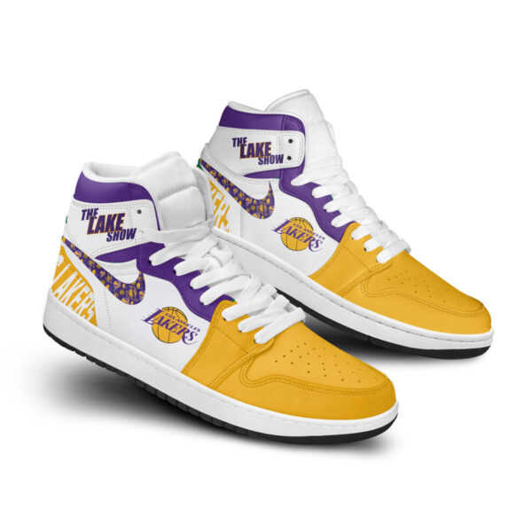 Tubopro Los Angeles Lakers AJ1 High Sneakers Shoes For Men And Women