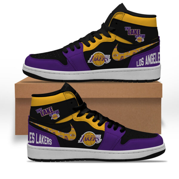 Tubopro Los Angeles Lakers AJ1 High Sneakers Shoes For Men And Women