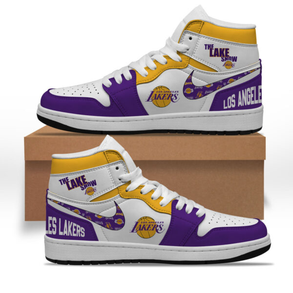 Tubopro Los Angeles Lakers AJ1 High Sneakers Shoes For Men And Women