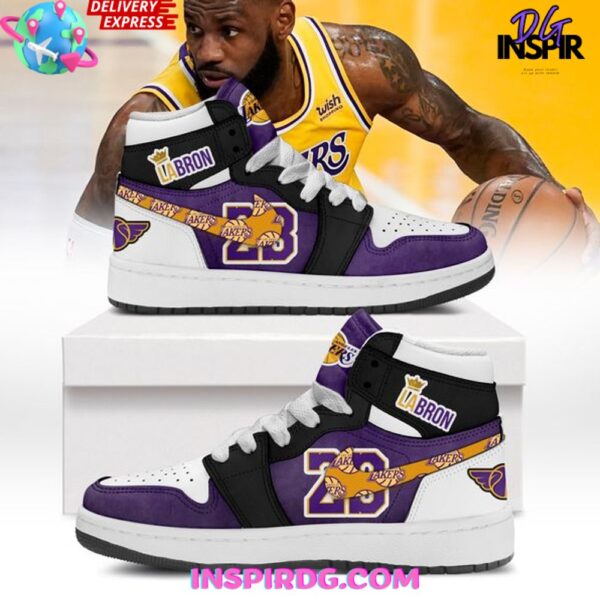 Tubopro Los Angeles Lakers AJ1 High Sneakers Shoes For Men And Women