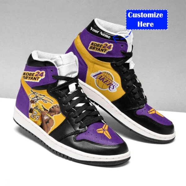 Tubopro Los Angeles Lakers NBA AJ1 High Sneakers Shoes For Men And Women