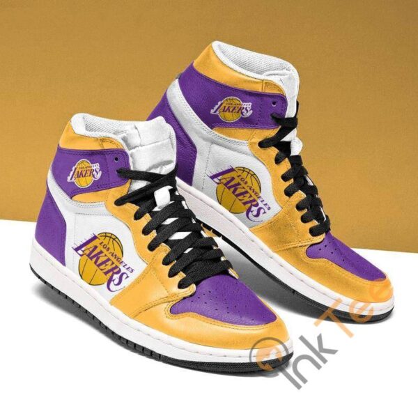 Tubopro Los Angeles Lakers NBA AJ1 High Sneakers Shoes For Men And Women