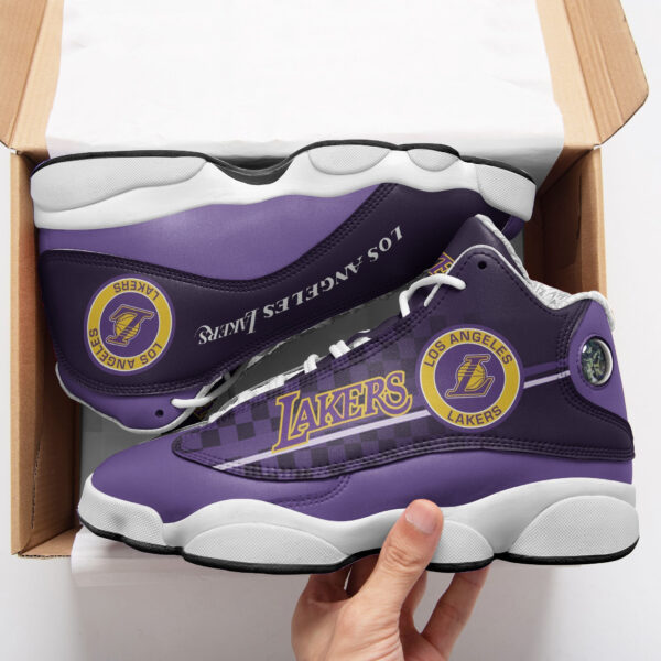 Tubopro Los Angeles Lakers NFL AJ13 Sneakers Shoes For Men And Women - Image 2