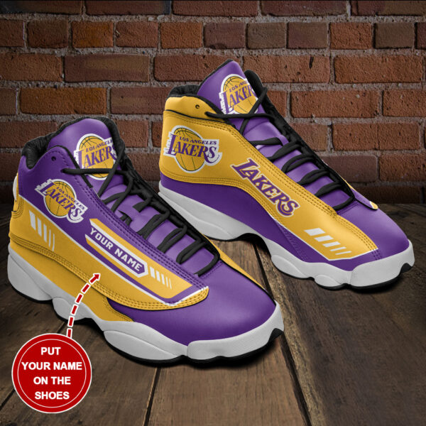 Tubopro Los Angeles Lakers NFL AJ13 Sneakers Shoes For Men And Women - Image 2