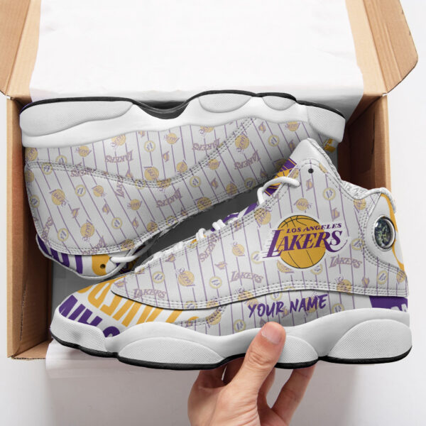 Tubopro Los Angeles Lakers NFL AJ13 Sneakers Shoes For Men And Women - Image 2