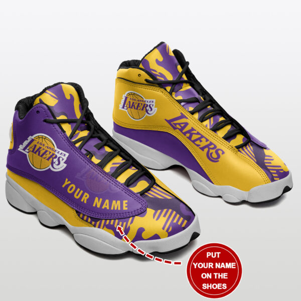 Tubopro Los Angeles Lakers NFL AJ13 Sneakers Shoes For Men And Women - Image 2
