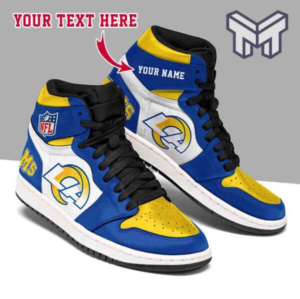 Tubopro Los Angeles Rams AJ1 High Sneakers Shoes For Men And Women - Image 2