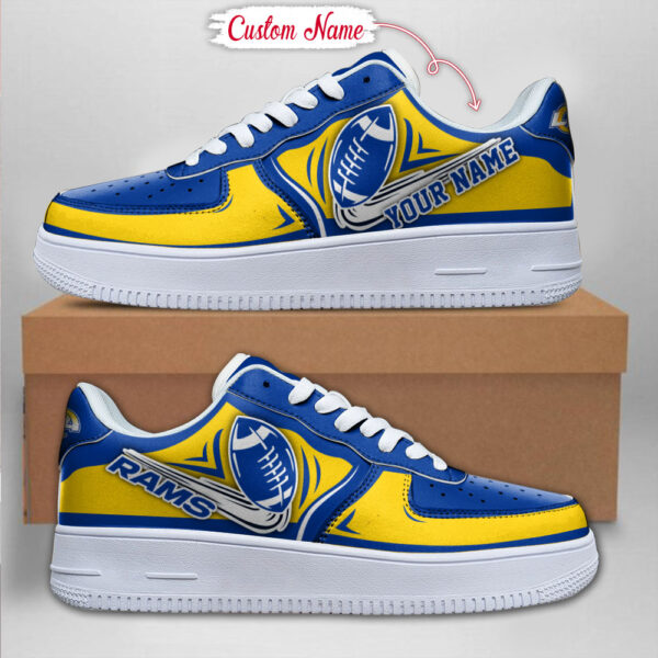 Tubopro Los Angeles Rams NFL Air Low-Top Sneakers Shoes For Men And Women - Image 2