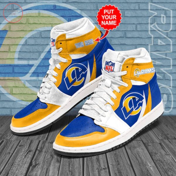 Tubopro Los Angeles Rams NFL AJ1 High Sneakers Shoes For Men And Women
