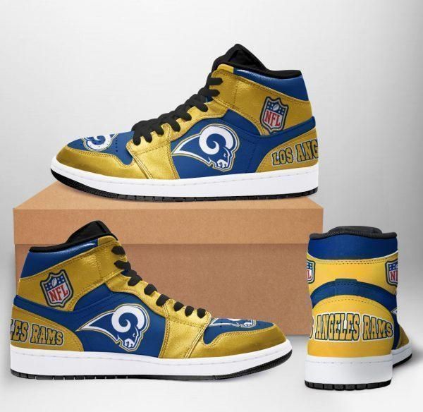 Tubopro Los Angeles Rams NFL AJ1 High Sneakers Shoes For Men And Women