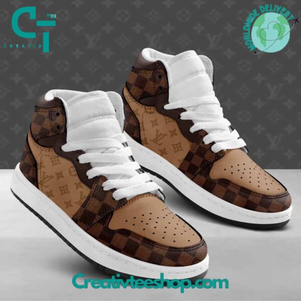 Tubopro Louis Vuitton AJ1 High Sneakers Shoes For Men And Women - Image 2