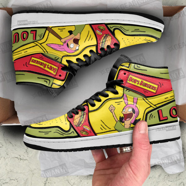Tubopro Louise Bobs Burger AJ1 High Sneakers Shoes For Men And Women - Image 2