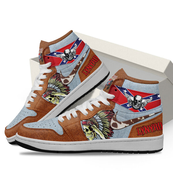 Tubopro Lynyrd Skynyrd AJ1 High Sneakers Shoes For Men And Women - Image 3