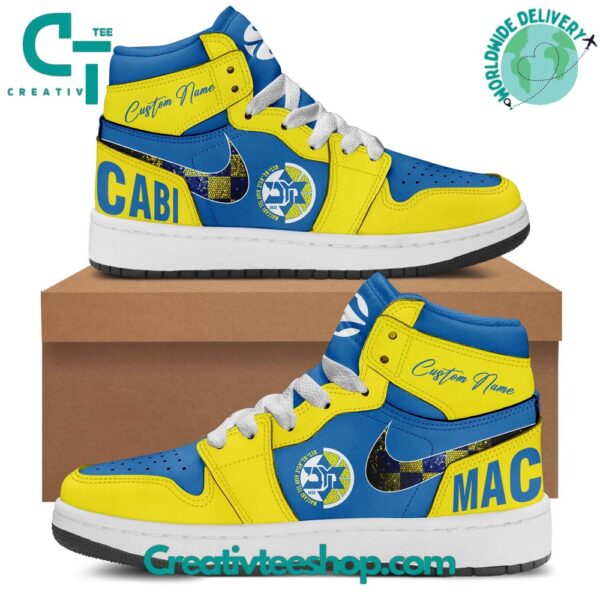 Tubopro Maccabi Tel Aviv Basketball AJ1 High Sneakers Shoes For Men And Women