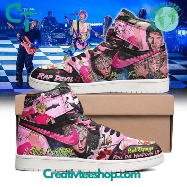 Tubopro Machine Gun Kelly AJ1 High Sneakers Shoes For Men And Women