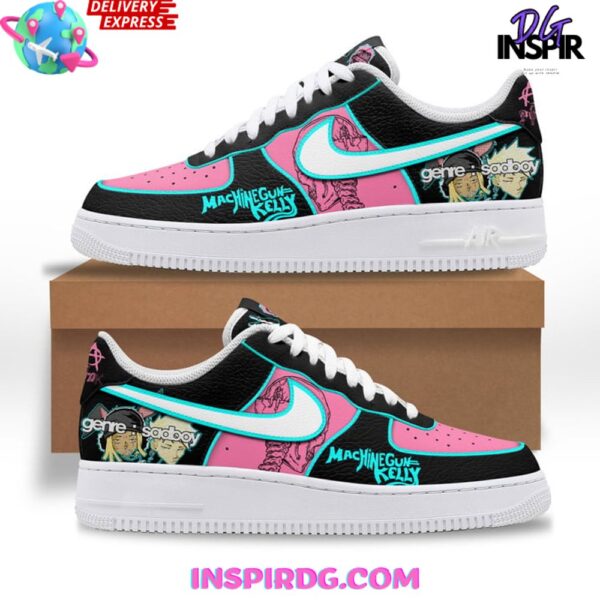 Tubopro Machine Gun Kelly Pink Air Low-Top Sneakers Shoes For Men And Women - Image 2