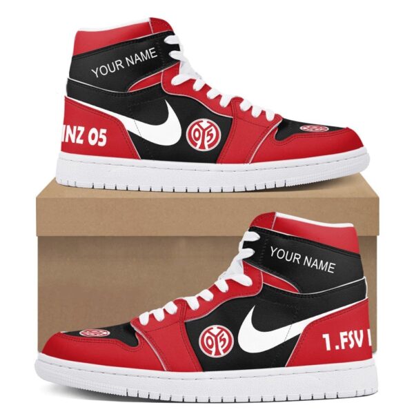 Tubopro Mainz 05 AJ1 High Sneakers Shoes For Men And Women - Image 2