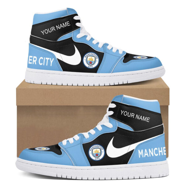 Tubopro Manchester City AJ1 High Sneakers Shoes For Men And Women - Image 2