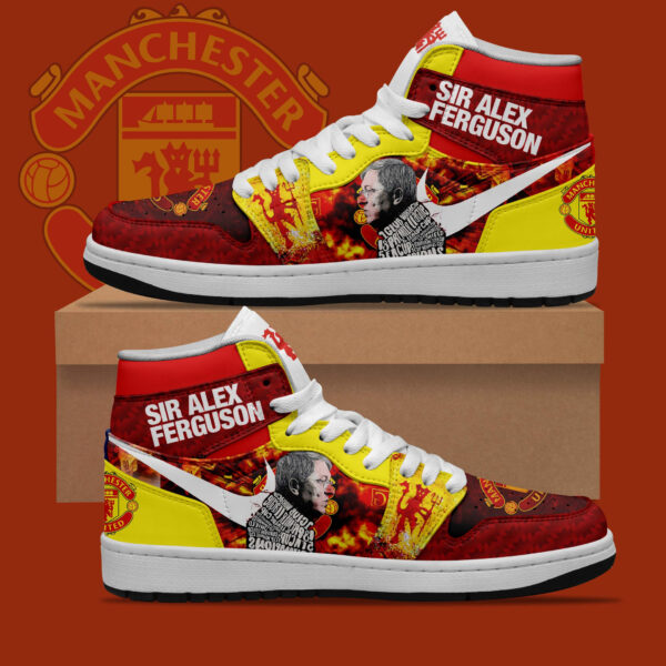 Tubopro Manchester United AJ1 High Sneakers Shoes For Men And Women