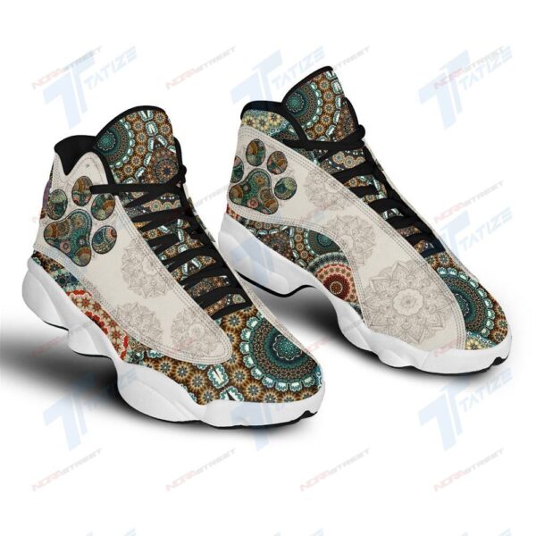 Tubopro Mandala Pattern Dog AJ13 Sneakers Shoes For Men And Women - Image 2