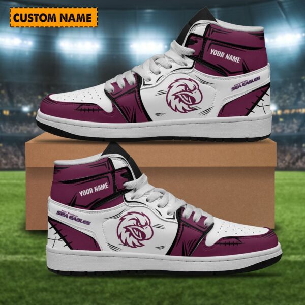 Tubopro Manly Warringah Sea Eagles AJ1 High Sneakers Shoes For Men And Women
