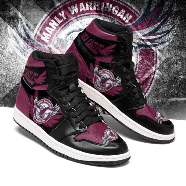 Tubopro Manly Warringah Sea Eagles NRL AJ1 High Sneakers Shoes For Men And Women