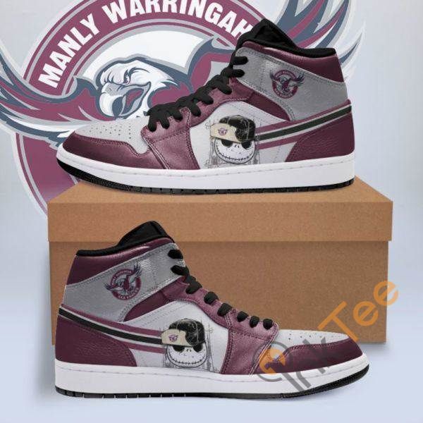 Tubopro Manly Warringah Sea Eagles NRL AJ1 High Sneakers Shoes For Men And Women