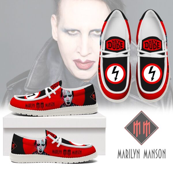 Tubopro Marilyn Manson Personalized Hey Dude Shoes For Men And WomenPersonalized Hey Dude Shoes For Men And Women