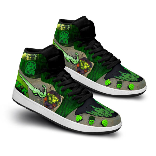 Tubopro Marvel Hulk AJ1 High Sneakers Shoes For Men And Women - Image 2