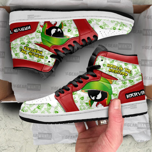 Tubopro Marvin the Martian AJ1 High Sneakers Shoes For Men And Women - Image 2