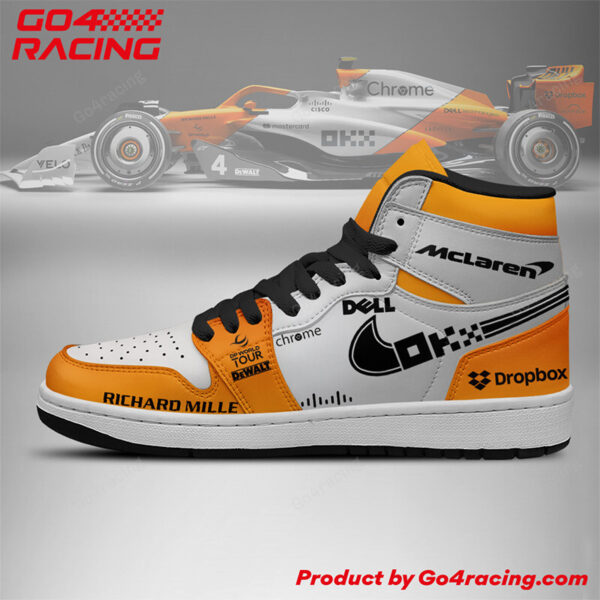 Tubopro Mclaren Racing Formula AJ1 High Sneakers Shoes For Men And Women - Image 2