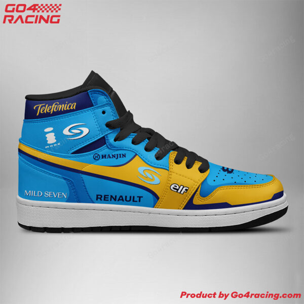 Tubopro Mecedes Petronas Formula AJ1 High Sneakers Shoes For Men And Women - Image 3