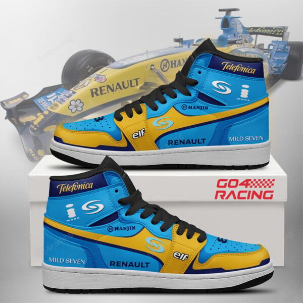 Tubopro Mecedes Petronas Formula AJ1 High Sneakers Shoes For Men And Women