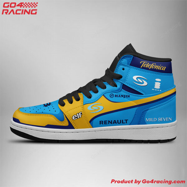 Tubopro Mecedes Petronas Formula AJ1 High Sneakers Shoes For Men And Women - Image 2