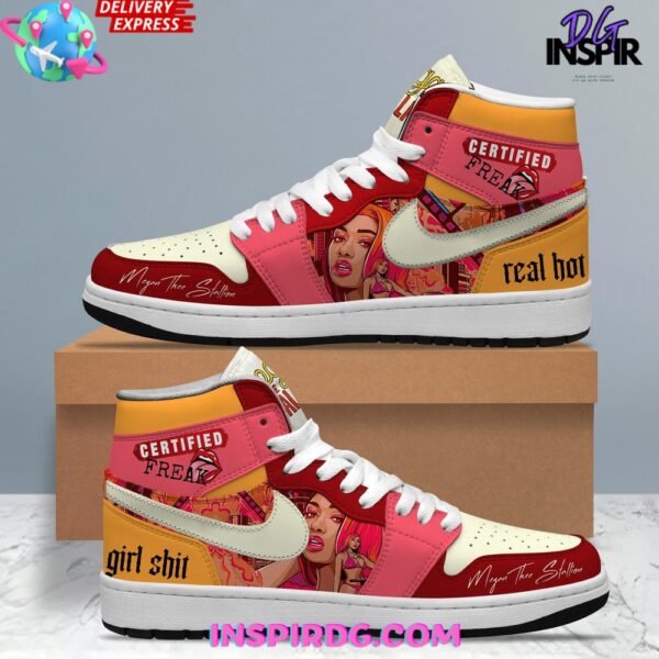 Tubopro Megan Thee Stallion AJ1 High Sneakers Shoes For Men And Women - Image 2