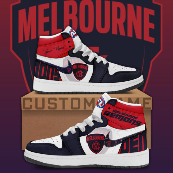 Tubopro Melbourne Demons AJ1 High Sneakers Shoes For Men And Women