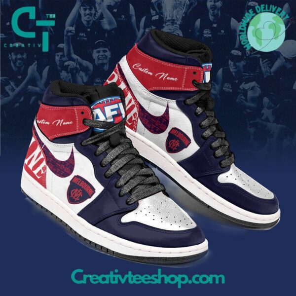 Tubopro Melbourne Demons AJ1 High Sneakers Shoes For Men And Women - Image 2