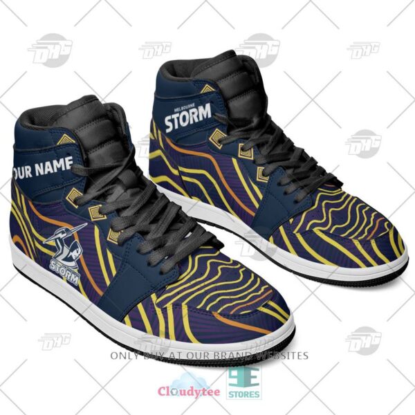 Tubopro Melbourne Storm NRL AJ1 High Sneakers Shoes For Men And Women - Image 2